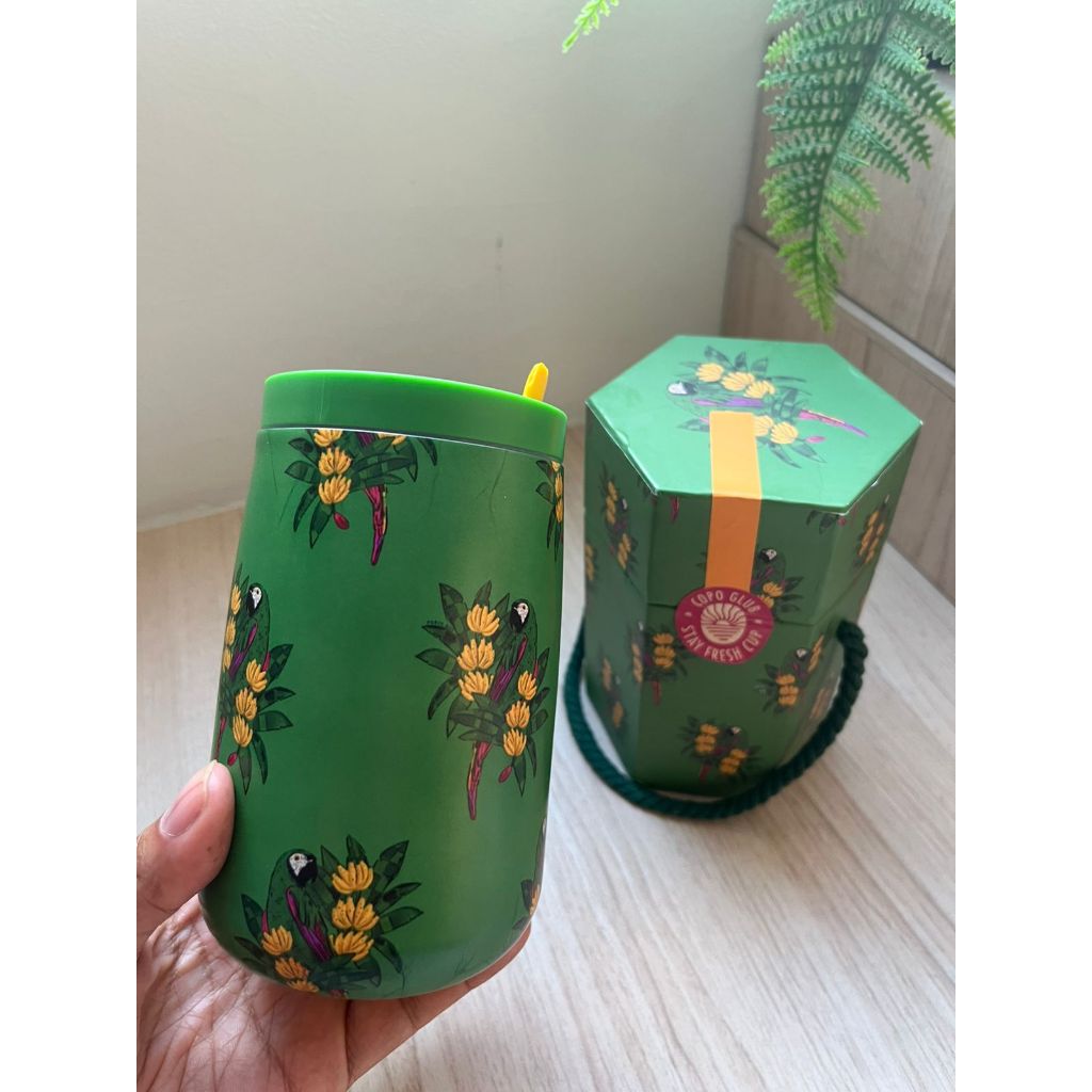 Copo Farm Glub Térmico Rio Maracanã Arara Verde | Shopee Brasil
