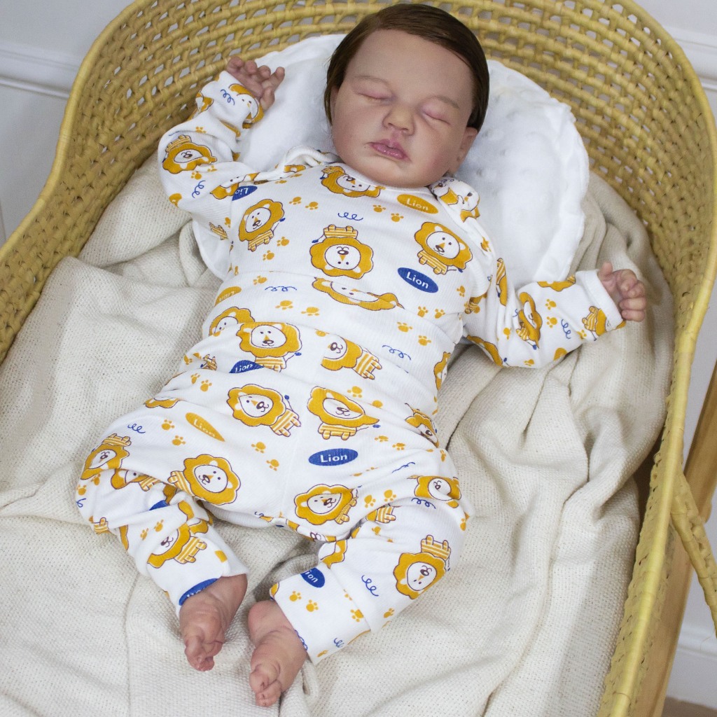 Bebe Reborn Silicone Realista  Reborn Boneca Olhos Azuis Bonecas Renascidas Realistas De 18 Polegadas Corpo Inteiro Re