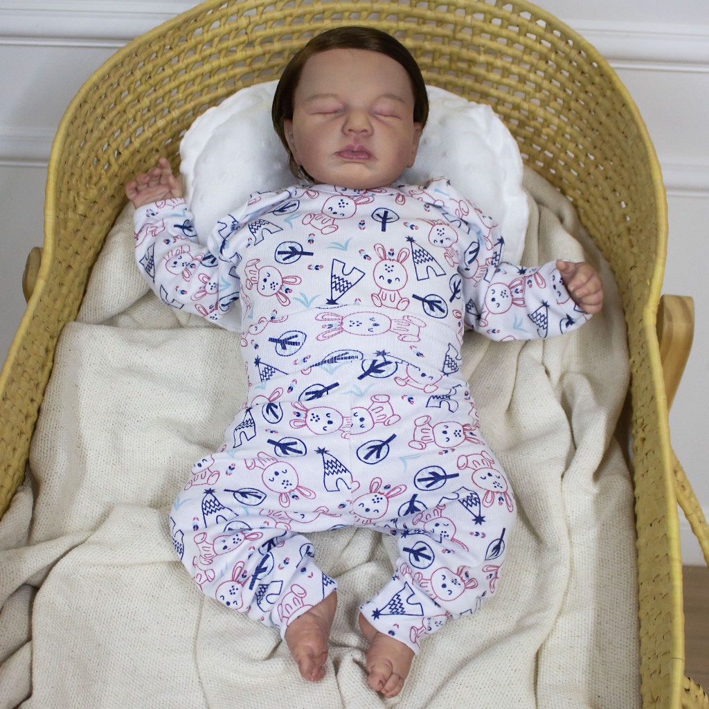 Bebê Reborn Menino Boneco Original Realista de Silicone Pode Dar Banho e Bolsa Maternidade