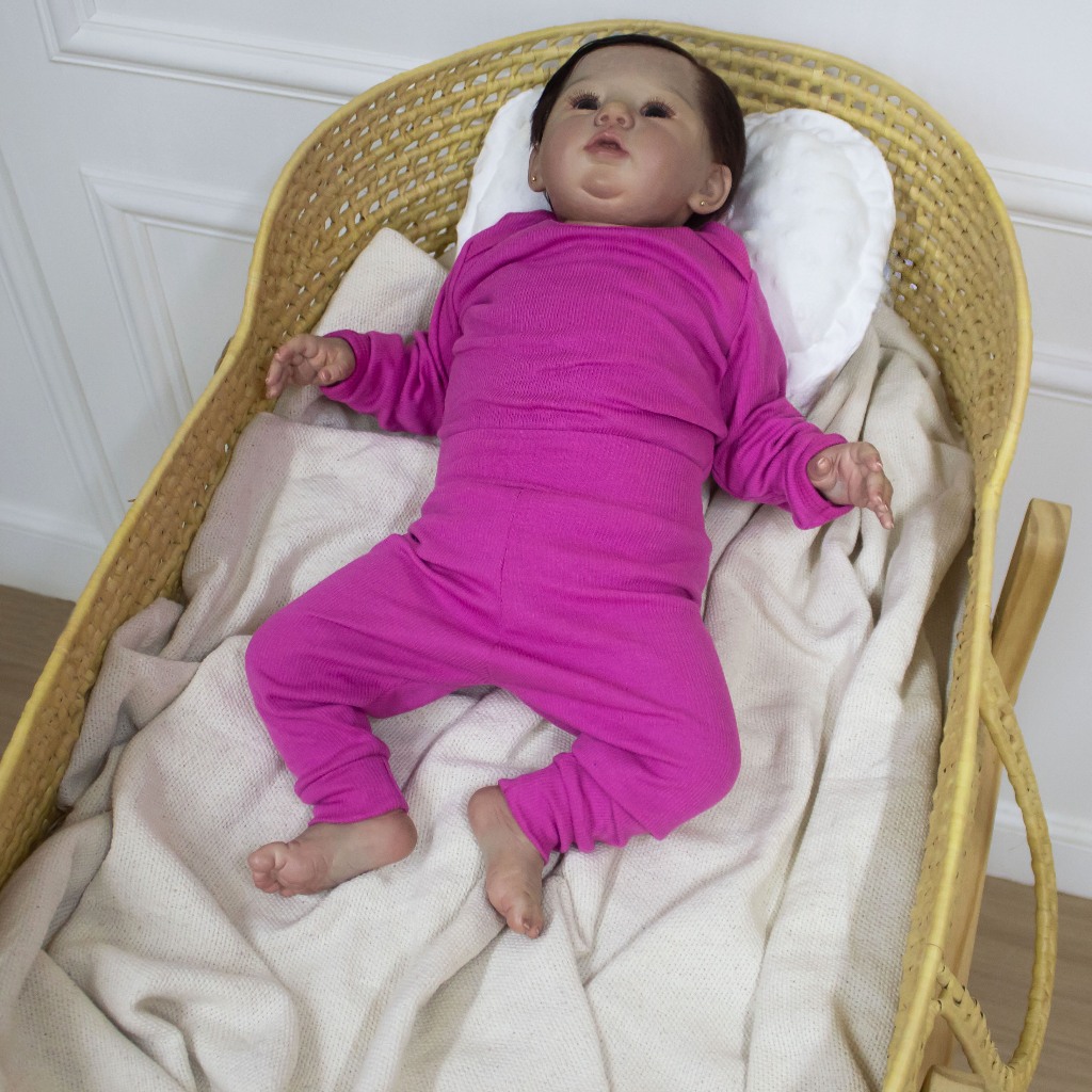 Bonecas reborn Realistas , 60cm , 55cm , Macio E De Corpo Inteiro , silicone , Bebê , Menina , Tutto , Realista Recém-Na