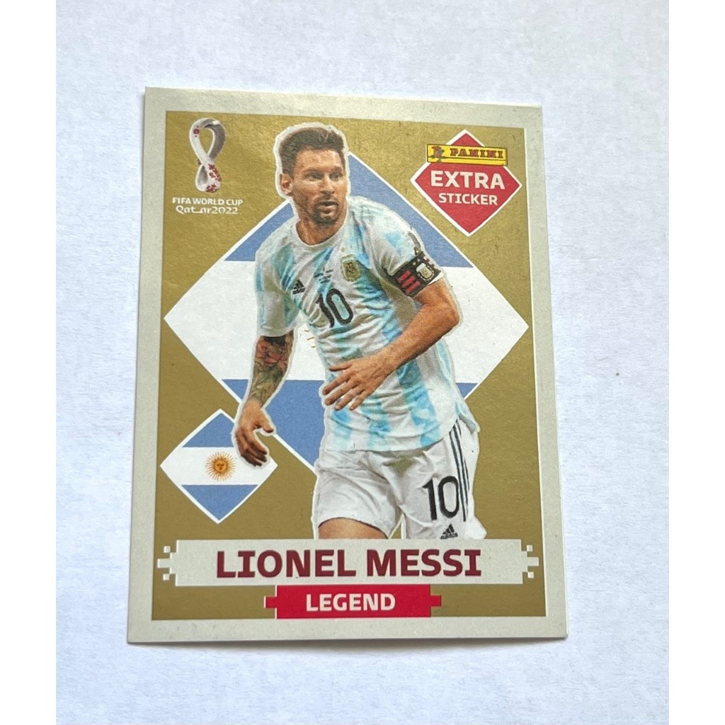 Figurinha Extra Legend do Messi Ouro da Copa do Mundo 2022. Item ...