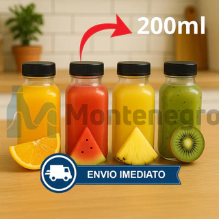 10 Garrafinhas PET 200ml / 300ml com Tampa Garafa p/ Sucos e Caldo de Cana Direto da Fábrica