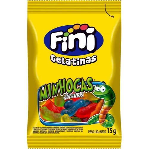 Display Fini Minhocas Brilho Com 12 Unidades De 15g Cada | Shopee Brasil