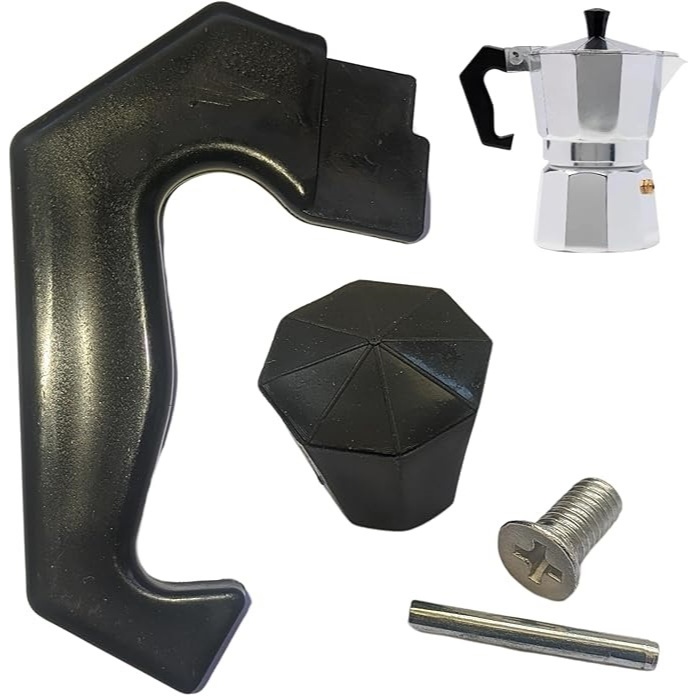 Alça e Puxador para Cafeteira Italiana de 3 Xícaras Café Kit com Parafuso e Pino para Substituição