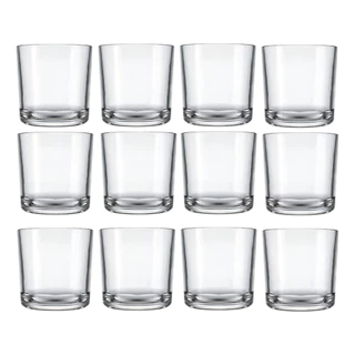Kit Jogo 6/12/24 Copos em Vidro Whisky Bar Rocks 265ml Nadir Ref. 1800 (vela decorativa aromatizada)