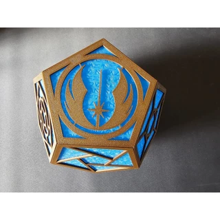 🔷 Holocron Jedi – Relíquia da Ordem em Impressão 3D com Iluminação 🔷
