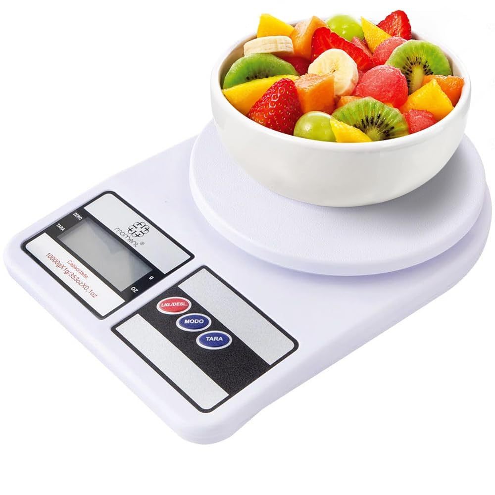 Balança Digital Para Cozinha 10Kg– Display LCD, Portátil e Ideal para ...