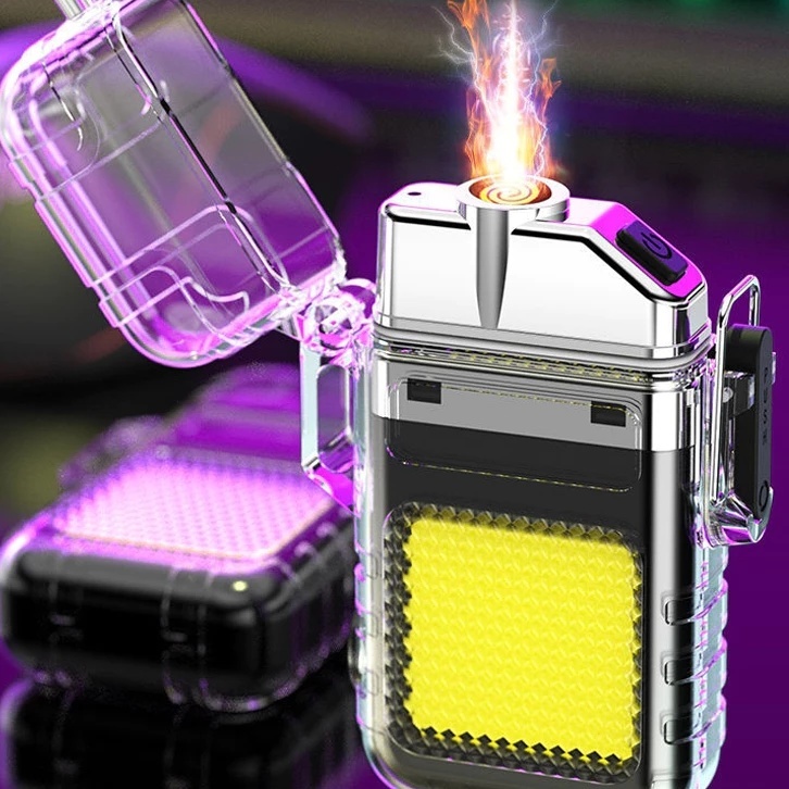 Isqueiro Portátil Recarregável USB com Luz LED – Esqueiro Impermeável e Multifuncional TECNO SHOP