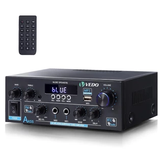 VEDO AK-55 Amplificadores Estéreo Bluetooth 600wx2 Pmpo Rms70 Receptor De áudio Digital Estéreo HiFi Para Alto-falantes