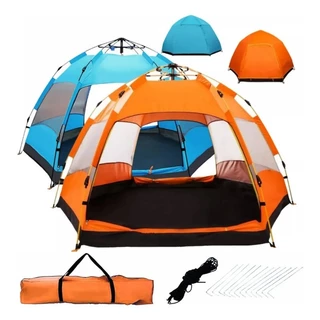 Barraca De Acampamento Automático Grande Para Camping 5-8 Lugares Ventilacao 270*270*150cm Portátil A Prova D'agua Dois em Oferta na Shopee