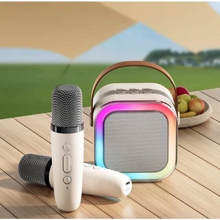 Karaoke Caixa De Som Com 2 Microfones Sem Fio Com Alto-Falante Bluetooth Brincadeira Para A Família Karaokê em Oferta na Shopee