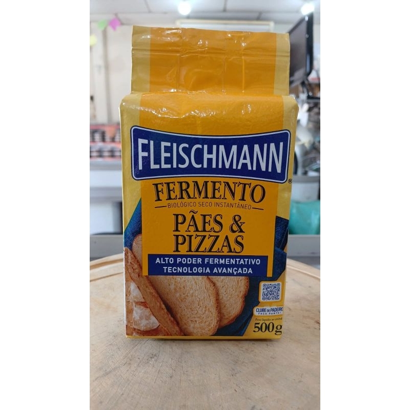 Fermento biológico seco pao pizza fleischmann 500g | Shopee Brasil