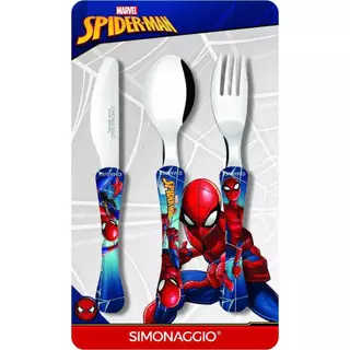 Talher Infantil 3 Peças Homem Aranha Conjunto de Colher Garfo e Faca Para Crianças Divertido Prático em Oferta na Shopee