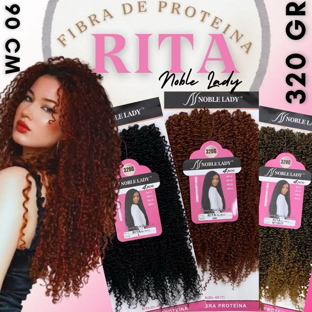 【R&B】Lady Noble Lady Crochet Braids Cabelo Orgânico Cacheado Rita Fibra de