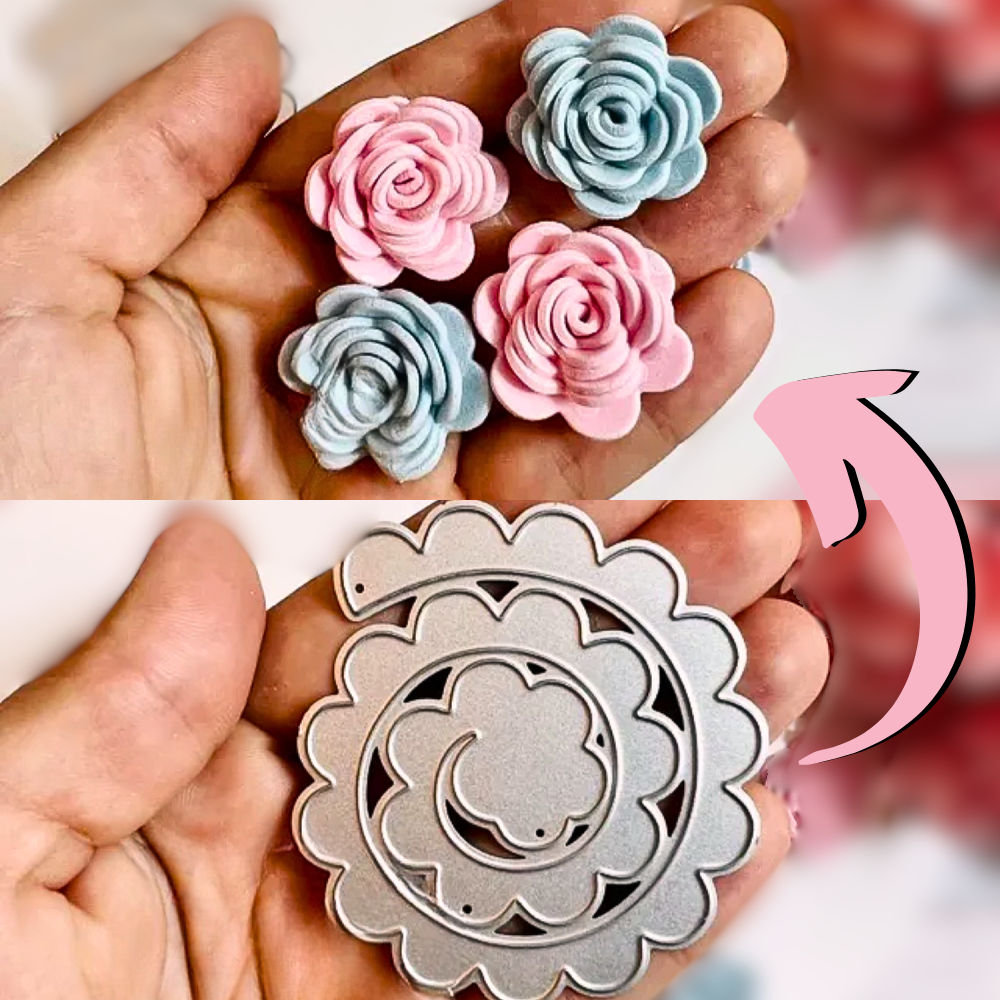 Faca de Corte e Relevo Emboss Cutting Scrapbook Faquinha de Flor Rosa ...