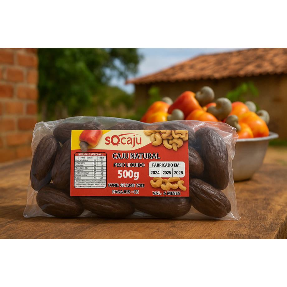 Kit 2x Caju Passa 500g (Total: 1kg) Caju Natural Sem Adição de Açúcar ...