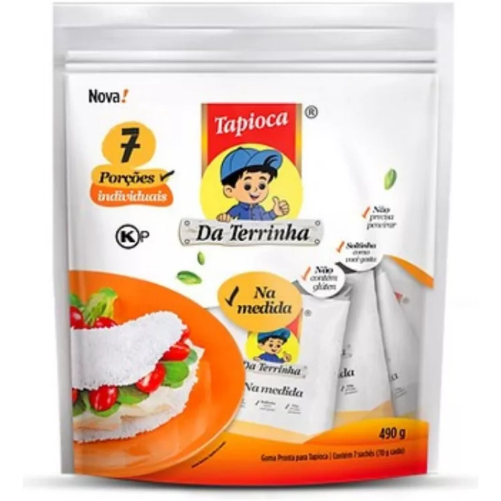 Tapioca Da Terrinha Porção Certa Individual 7 Sachês C/ 70g Cada ...
