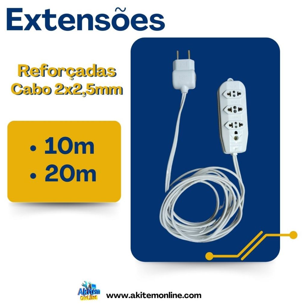 Extensão Micro-ondas, Airfryer e Ferro de Passar Reforçada 20