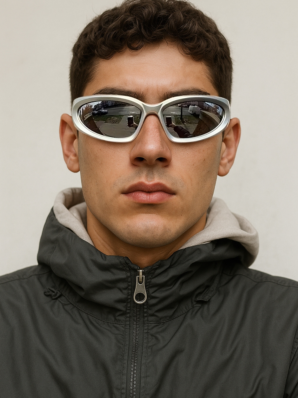 Óculos de Sol Unissex Y2K Hype Espelhado Estilo Esportivo Funk