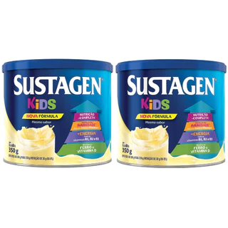 1 Kit c/ 2 Latas Sustagen Kids Baunilha 350g cada em Oferta na Shopee