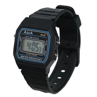 Relógio Digital Masculino Esportivo Aqua AQ-81 + Caixa—Resistente à Água | Retrô, Barato e Funcional