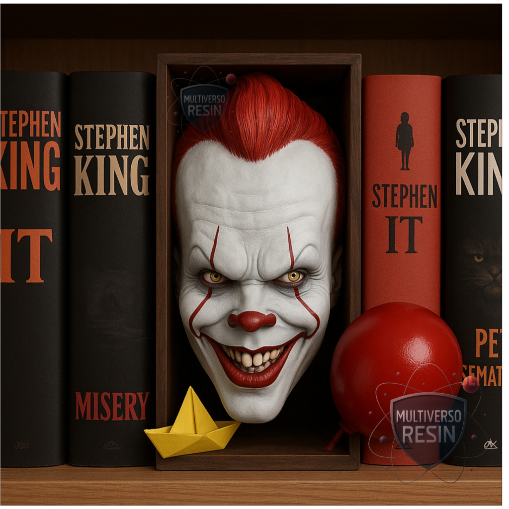 Estátua/Escultura Aparador/Separador de Livros It A Coisa Palhaço Pennywise Balão Terror 3D