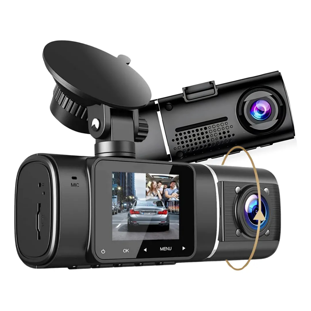 Câmera Veicular Dupla 1080p com Visão Noturna e Gravação em Loop ...
