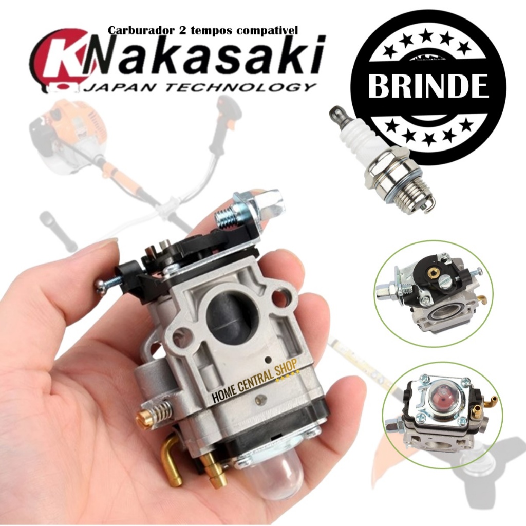 Carburador Para Roçadeira 2 Tempos Nakasaki 63cc 65cc Pro 75cc +