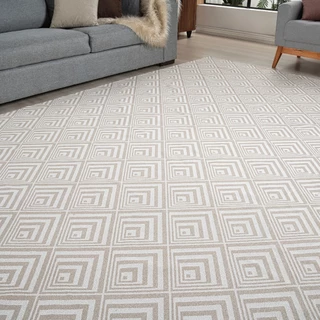 Tapete Jacquard 3,00 M X 2,00 M Antiderrapante Desing Geométrico Ideal Para Sala Escritório e Quarto