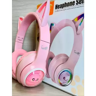 Fone De Ouvido Sem Fio Bluetooth Gatinho Com LED Eletromex EL-1506