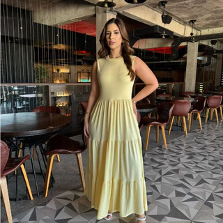 Vestido Longo Suede Veste do 38 ao 44 em Oferta na Shopee