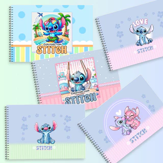 Livro de colorir Stitch Capa dura - Caderno de desenhos para colorir A5 coloring book em Oferta na Shopee