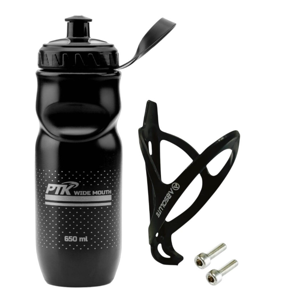 Squeeze Garrafinha Caramanhola de agua 650ml+ Suporte absolute com parafusos