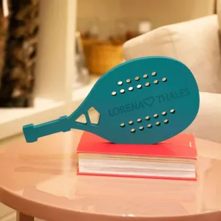 Presente Decoração Namorados Raquete Beach Tennis Personalizada Casal em Oferta na Shopee