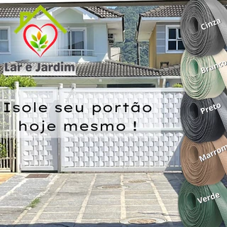 Protetor Fechamento Portão Grade Varanda Fita PVC Preto, branco, Marrom ou verde
