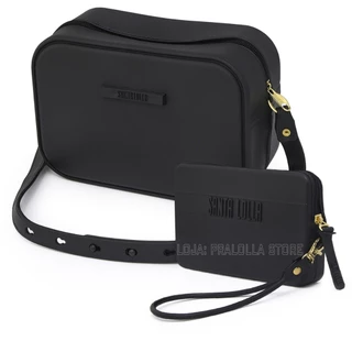 Bolsa e Carteira Santa Lolla Feminina Transversal Emborrachada Tiracolo