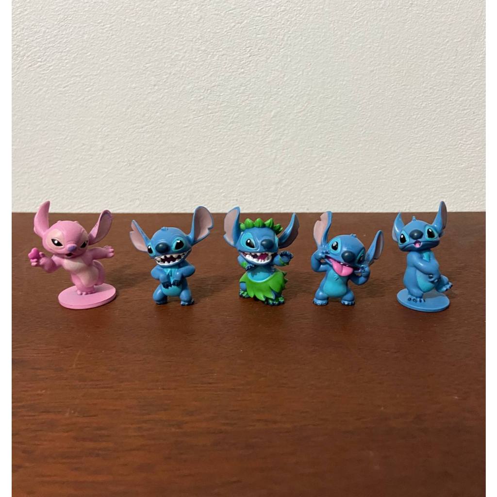 Coleção completa 5 bonecos Stitch e Angel - Colecionáveis Disney ...