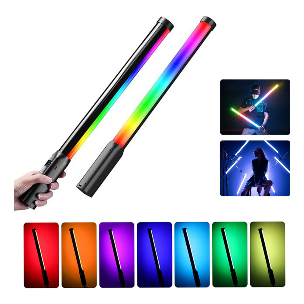 Bacchetta Di Luce A LED Portatile RGB Fotografia Colorata Bastone Di Illuminazione 10 Modalà Ricaricabile Studio Fotografico Lampada Di Riempimento Per Video Youtube - Foto 11