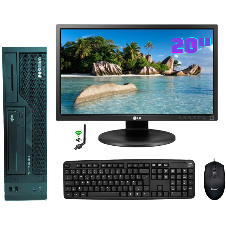 Computador Completo Intel de 6ª Geração 8gb ram Ddr4 Hd 1 Tera Wifi ...