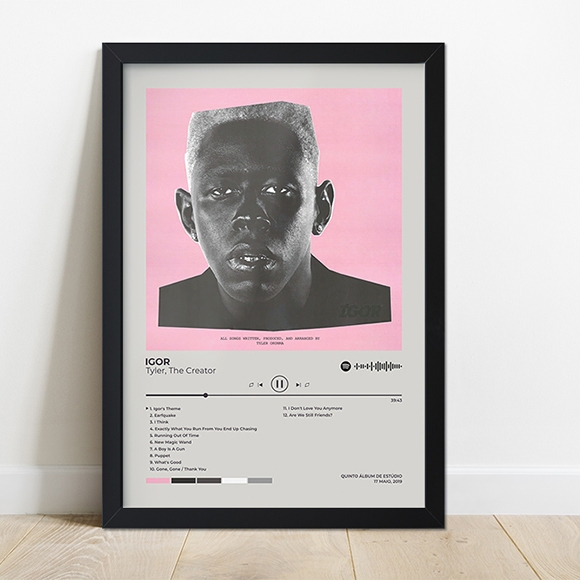 Quadro Moldura Spotify Tyler The Creator Igor | Shopee Brasil