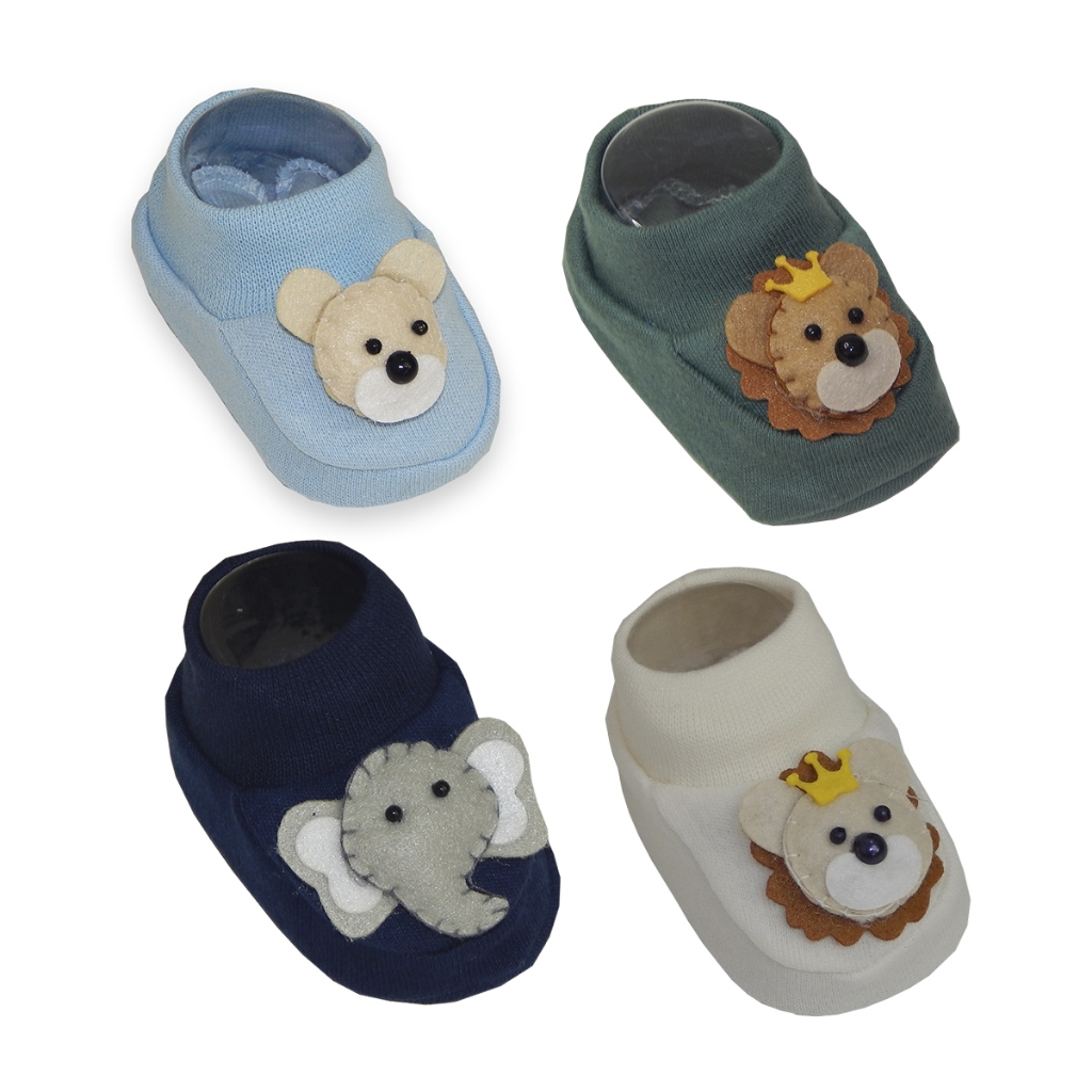 Sapatinho Bebê e Infantil Estilo Pantufa Baby Urso a meses