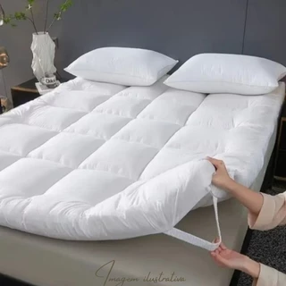 Pillow top cama solteiro , casal , Queen e king box protetor de colchão macio toque de pluma várias cores.
