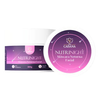 NutriNight Fio Cabana 300g | Máscara Noturna Vegana com Ácido Hialurônico, Lavanda e Niacinamida