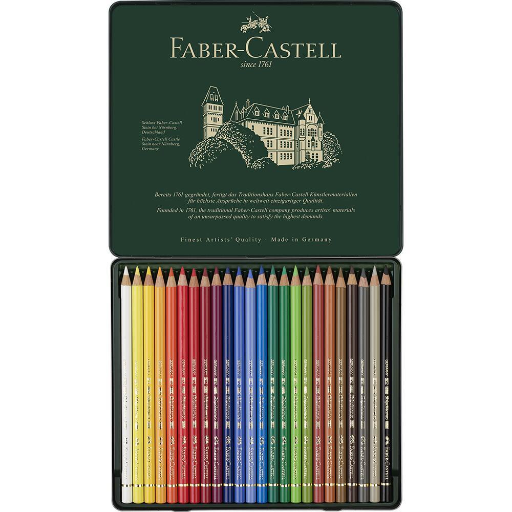 Lápis de Cor profissional 24 cores, Polychromos, Faber-Castell | Shopee ...