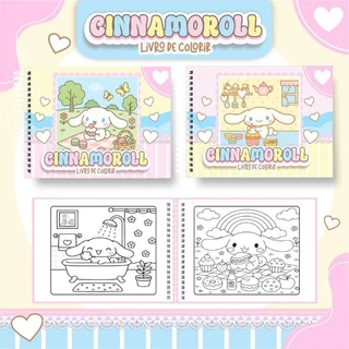 CADERNO DE COLORIR CINNAMOROLL - Capa dura em Oferta na Shopee