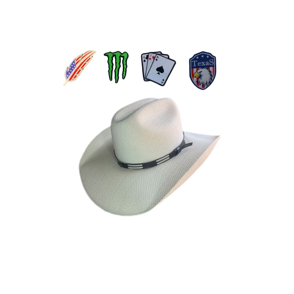Chapéu Cowboy Em Fibra Estilo Pralana Com Adesivo Country Auto Colante Roddeio