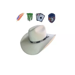 Chapéu Cowboy Em Fibra Estilo Pralana Com Adesivo Country Auto Colante Roddeio