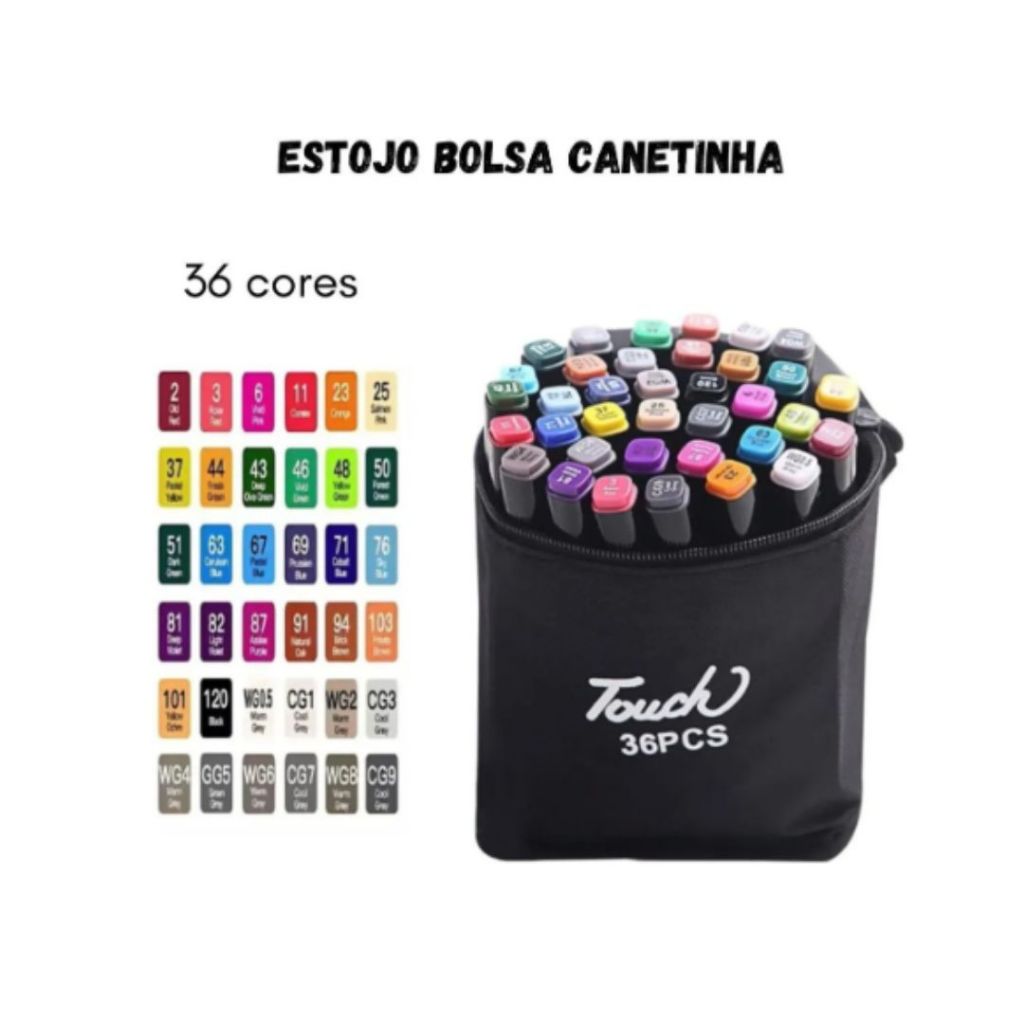caneta permanente de 36 cores para colorir | Shopee Brasil