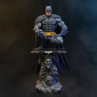 Estátua Batman Action Figure - Com Pintura - 30cm altura