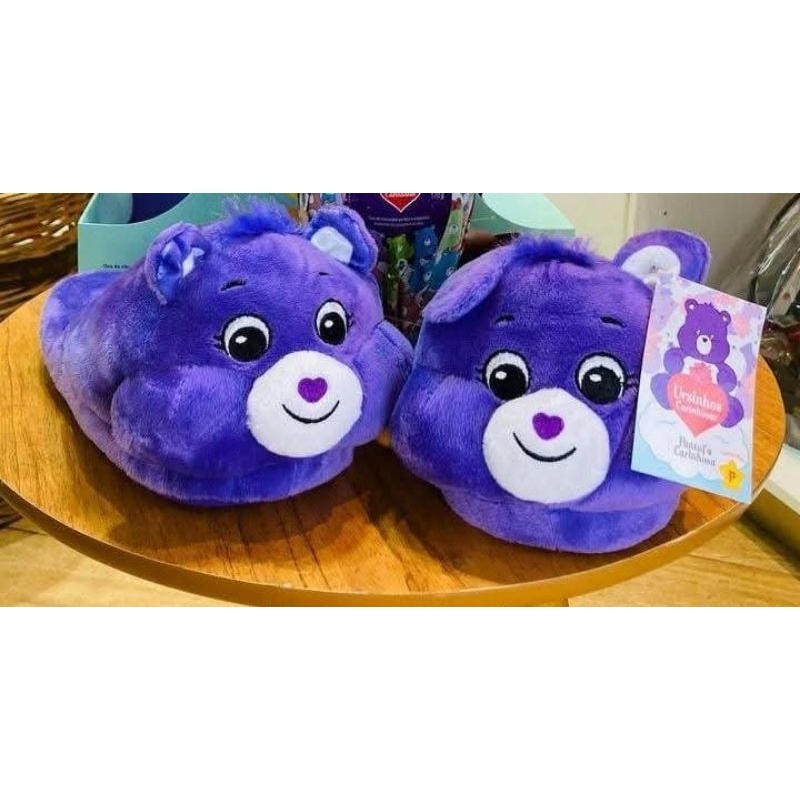 Pantufa Ursinhos Carinhosos Roxo G Cacau Show | Shopee Brasil